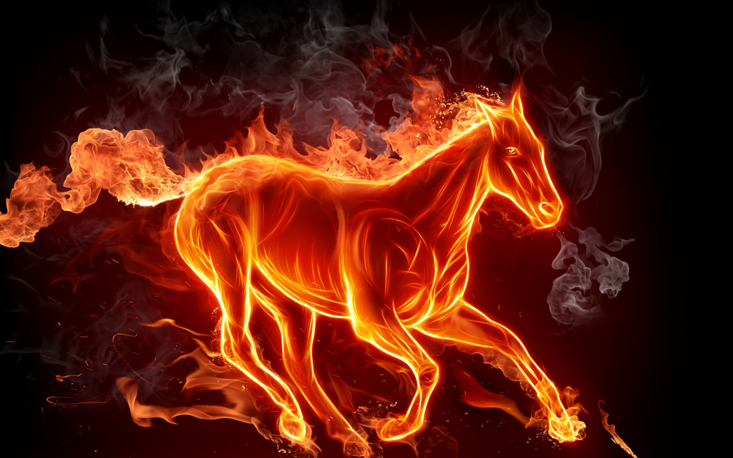 Fondo de pantalla Fire Horse 2560x1600