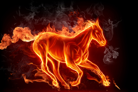 Das Fire Horse Wallpaper 480x320