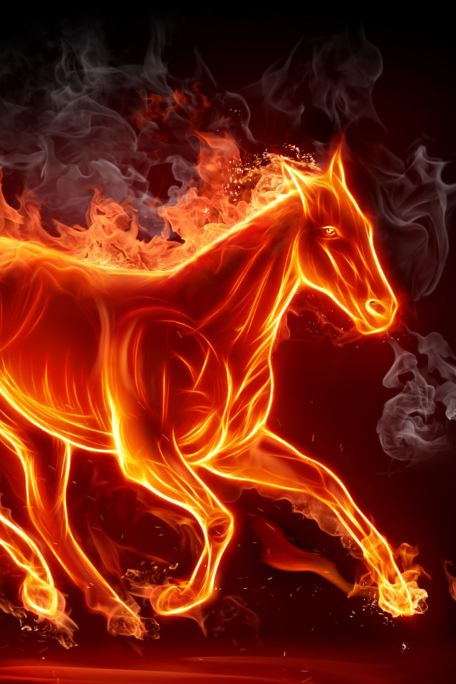 Das Fire Horse Wallpaper 640x960