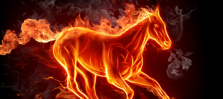 Sfondi Fire Horse 720x320