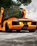 Обои Orange Lamborghini Murcielago 128x160