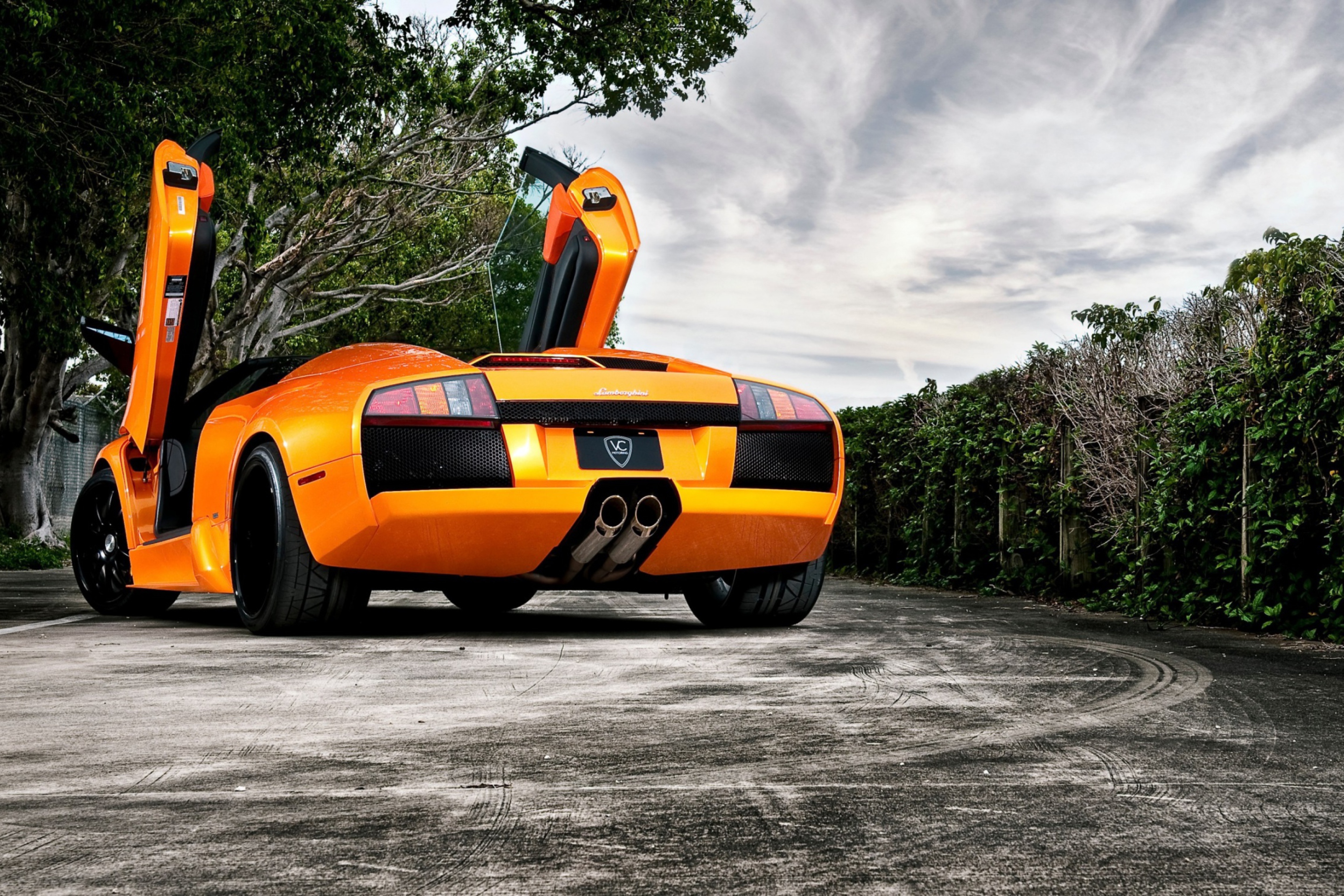 Das Orange Lamborghini Murcielago Wallpaper 2880x1920