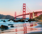 Обои Golden Gate Bridge In San Francisco 176x144