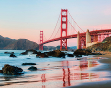 Das Golden Gate Bridge In San Francisco Wallpaper 220x176