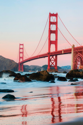 Das Golden Gate Bridge In San Francisco Wallpaper 320x480
