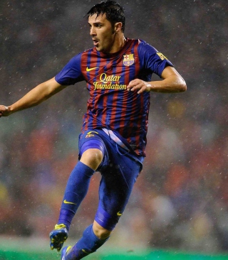 David Villa FC Barcelona Background for 240x320