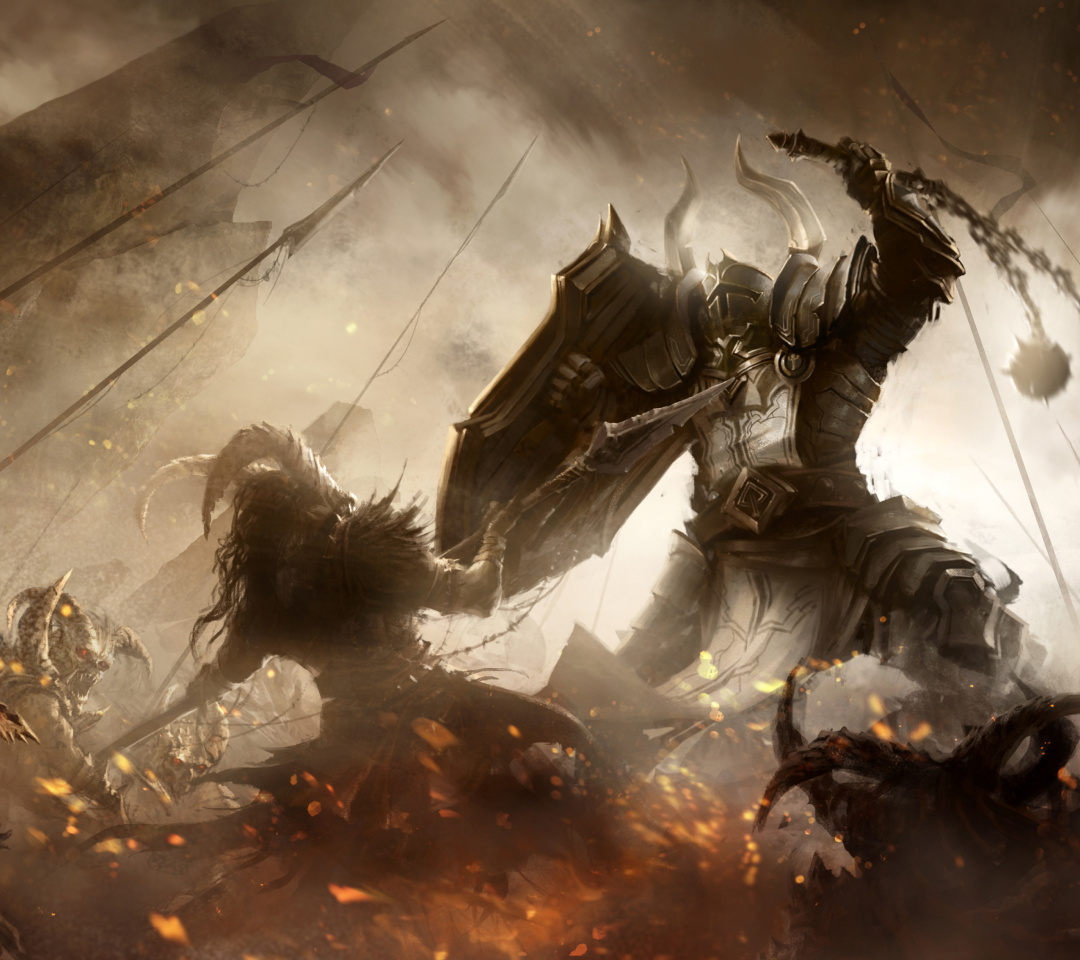 Diablo III battle of knights wallpaper 1080x960