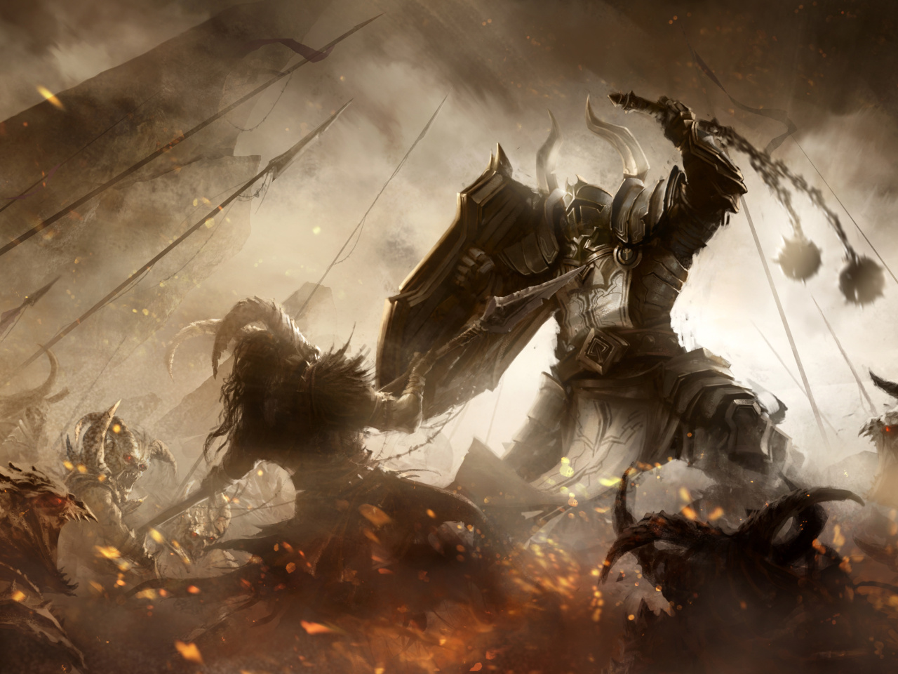 Обои Diablo III battle of knights 1280x960