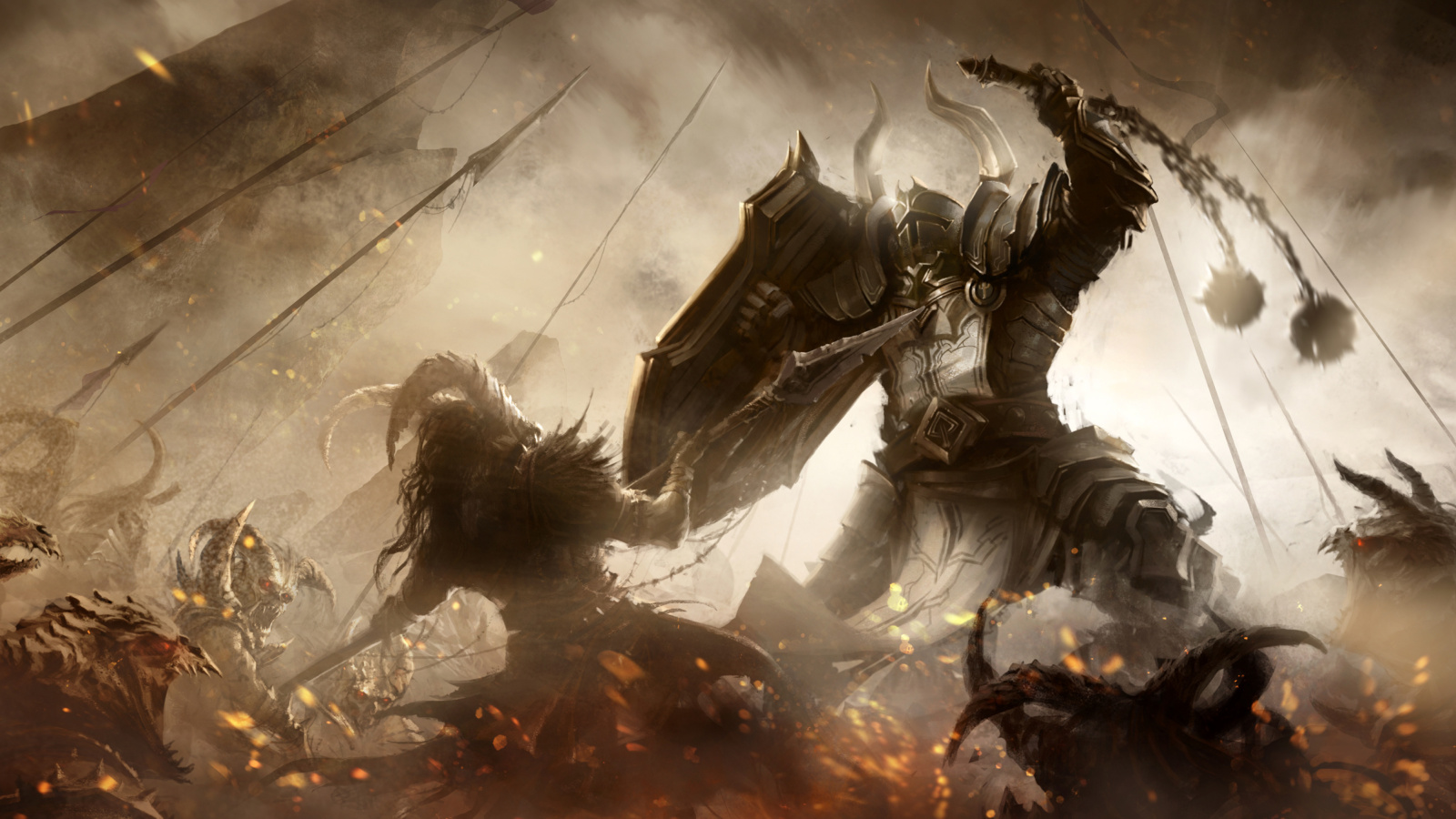 Das Diablo III battle of knights Wallpaper 1600x900