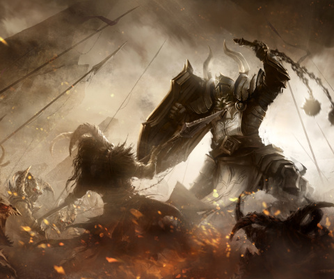 Diablo III battle of knights wallpaper 480x400
