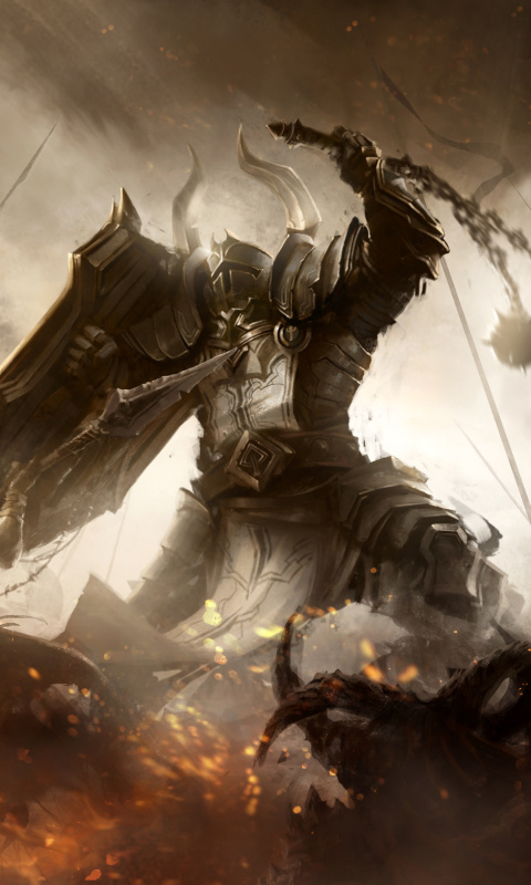 Fondo de pantalla Diablo III battle of knights 480x800