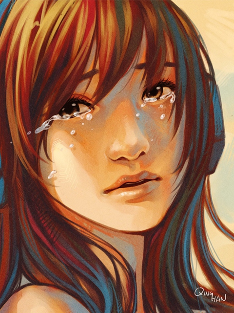 Crying wallpaper 480x640