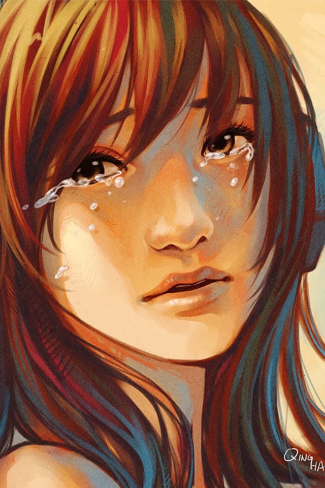 Crying wallpaper 640x960