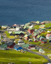 Обои Funningsfjordur Faroe Islands 176x220