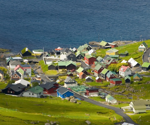 Sfondi Funningsfjordur Faroe Islands 480x400