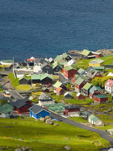 Sfondi Funningsfjordur Faroe Islands 480x640