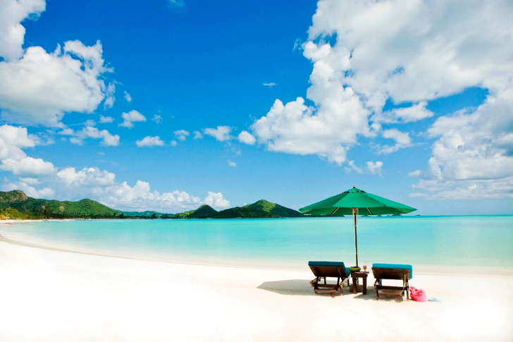 Tropical Paradise White Beach wallpaper