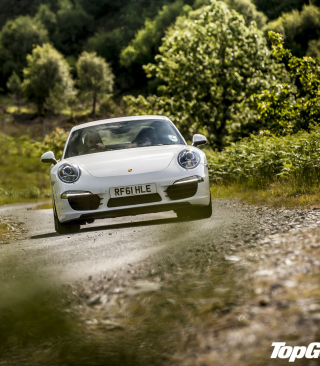 White Porsche 911 papel de parede para celular para iPhone 3G