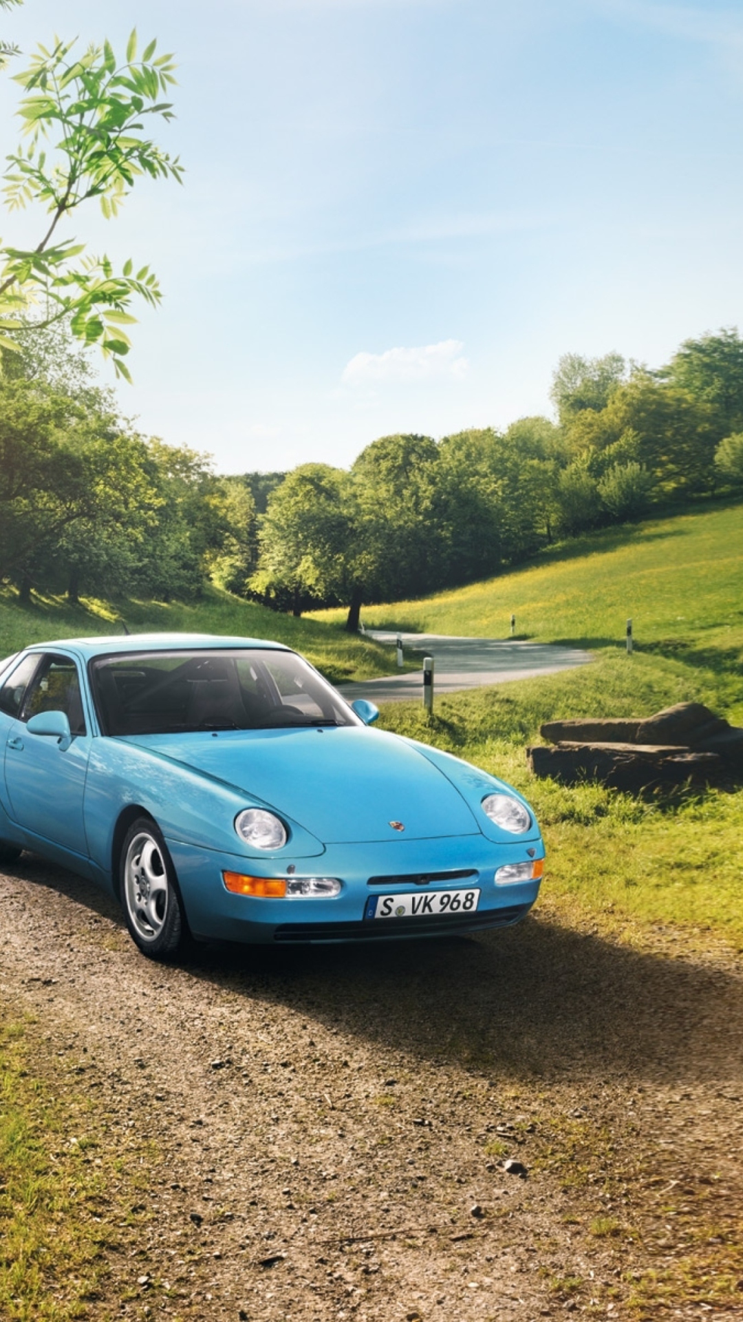 Blue Porsche 968 screenshot #1 1080x1920