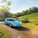 Fondo de pantalla Blue Porsche 968 128x128
