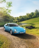 Fondo de pantalla Blue Porsche 968 128x160