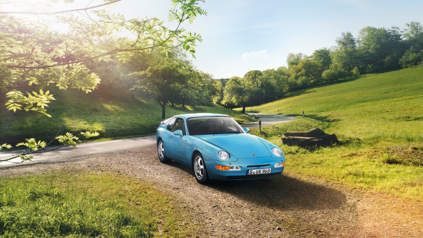 Blue Porsche 968 screenshot #1 1600x900