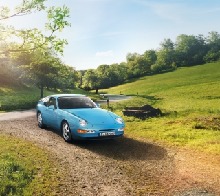 Kostenloses Blue Porsche 968 Wallpaper für Samsung E1150