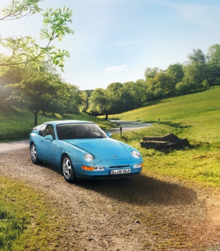 Kostenloses Blue Porsche 968 Wallpaper für Samsung SGH-A637