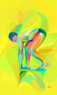 Das Rio 2016 Olympics Swimming Competitions Wallpaper 240x400