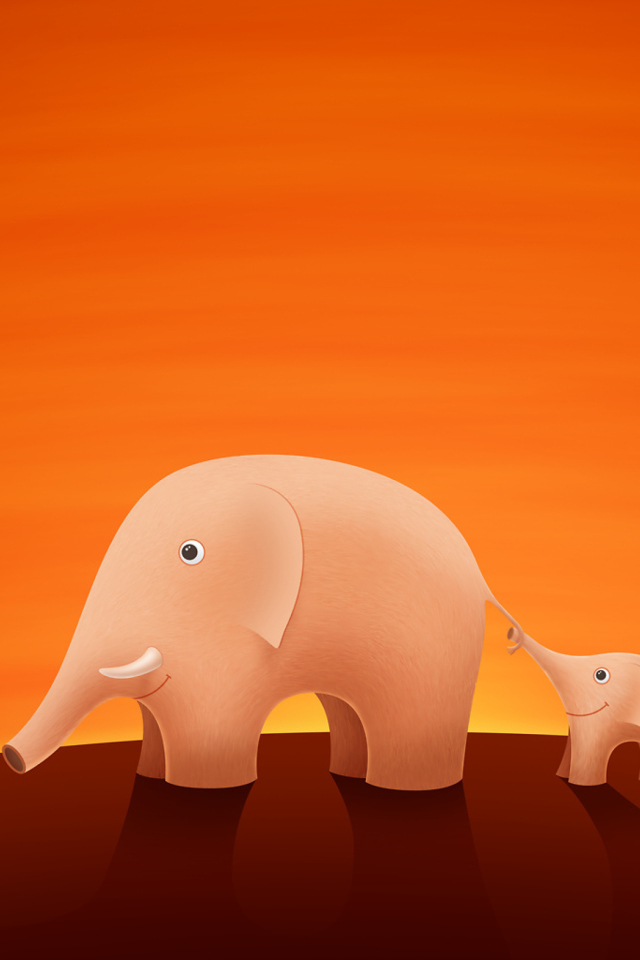 Elephants wallpaper 640x960