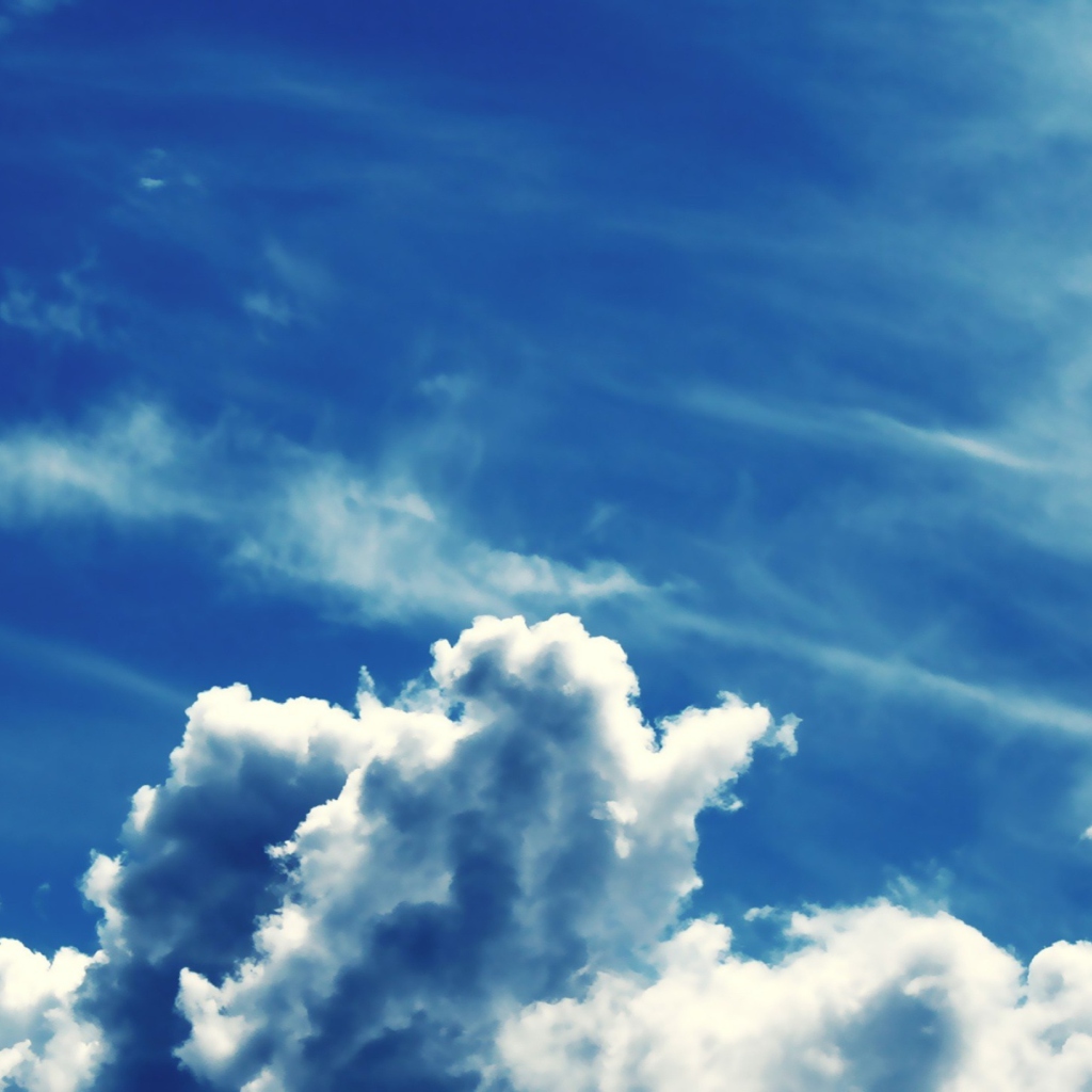 Blue Sky With Clouds wallpaper 1024x1024
