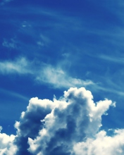 Blue Sky With Clouds wallpaper 176x220