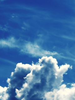 Das Blue Sky With Clouds Wallpaper 240x320