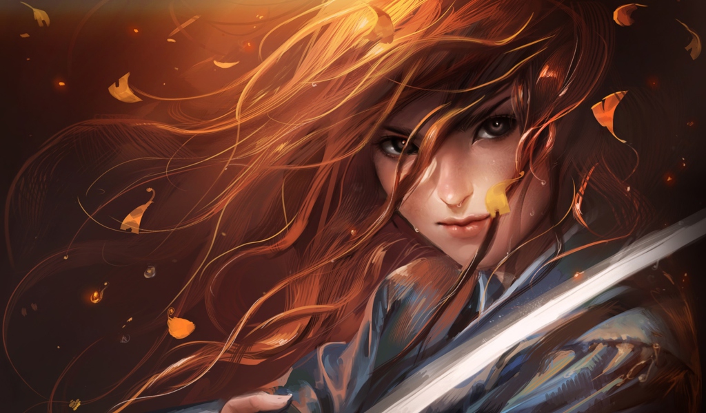 Fondo de pantalla Samurai Girl 1024x600