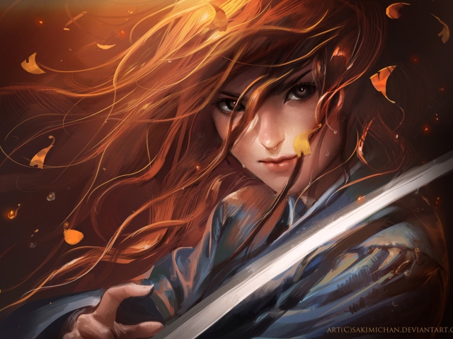 Fondo de pantalla Samurai Girl 640x480