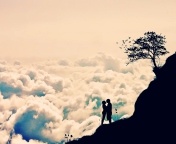 Das Romance In Clouds Wallpaper 176x144