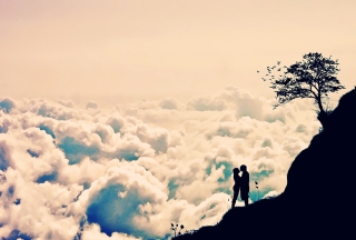 Kostenloses Romance In Clouds Wallpaper für Android, iPhone und iPad