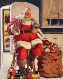Das Coca Cola Santa Claus Wallpaper 128x160