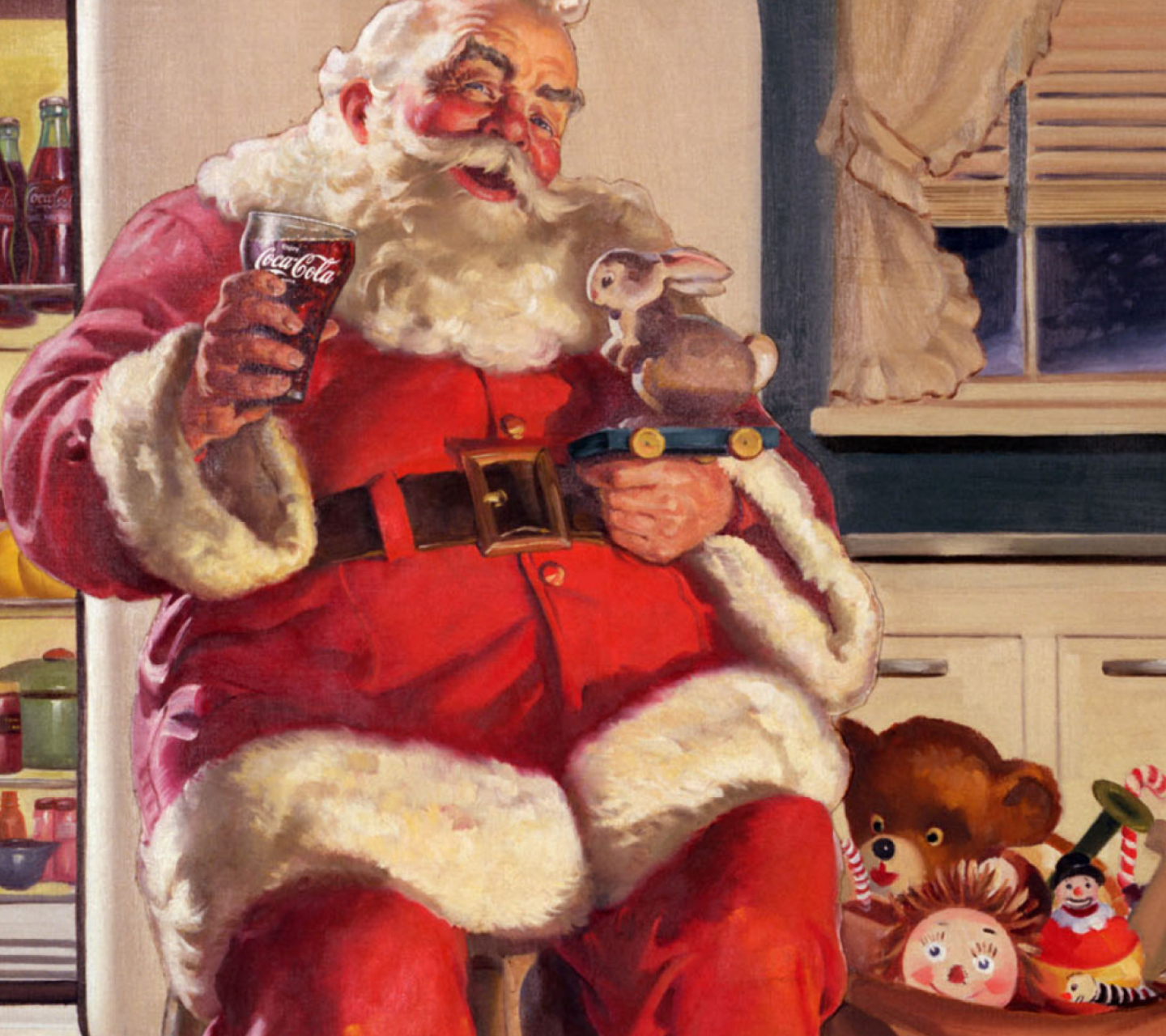 Fondo de pantalla Coca Cola Santa Claus 1440x1280