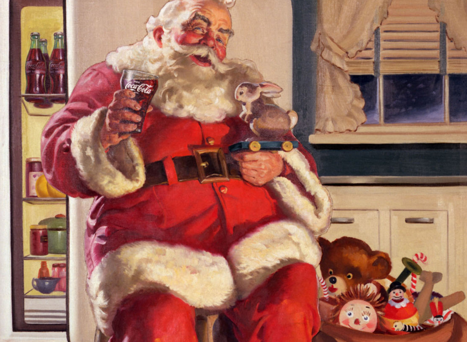 Обои Coca Cola Santa Claus 1920x1408