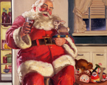 Das Coca Cola Santa Claus Wallpaper 220x176