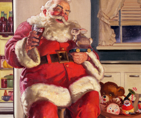 Das Coca Cola Santa Claus Wallpaper 480x400