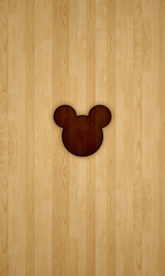 Das Mickey Mouse Logo Wallpaper 240x400