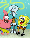 Das Spongebob Patrick And Squidward Wallpaper 128x160