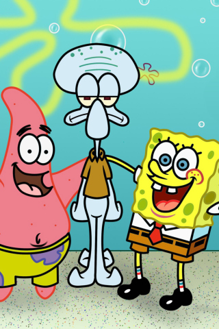 Spongebob Patrick And Squidward wallpaper 320x480