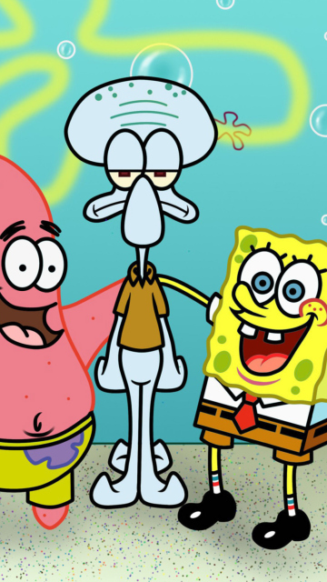 Обои Spongebob Patrick And Squidward 360x640