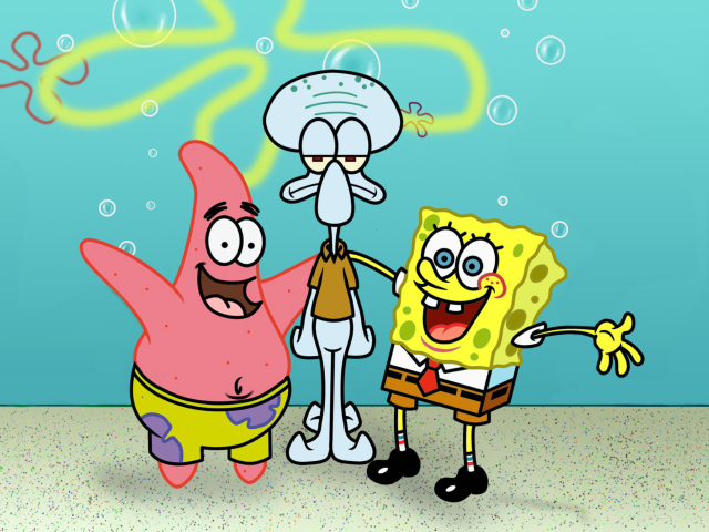 Spongebob Patrick And Squidward wallpaper 640x480