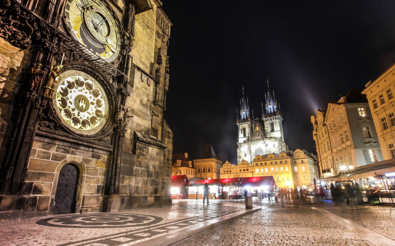 Обои Prague At Night 1280x800