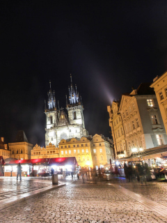 Prague At Night wallpaper 240x320