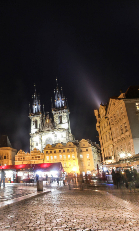 Fondo de pantalla Prague At Night 480x800